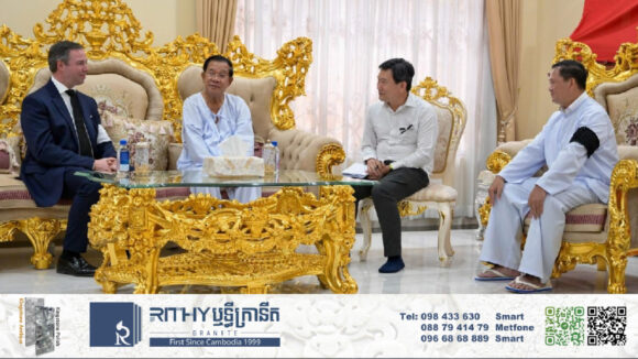 សម្ដេច ហ៊ុន សែន ទទួលជួបរាជទាយាទ លុចហ្សាំបួរ ក្នុងឱកាសគោរពវិញ្ញាណក្ខន្ធសព អ្នកឧកញ៉ា ឧត្តមមេត្រីវិសិដ្ឋ ហ៊ុន សាន