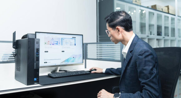 chom-chom កុំព្យូទ័រលើតុកំពូលល្បឿន ASUS ExpertCenter D Serie សក្ដិសមបំផុតសម្រាប់អ្នកធ្វើការងារការិយាល័យ