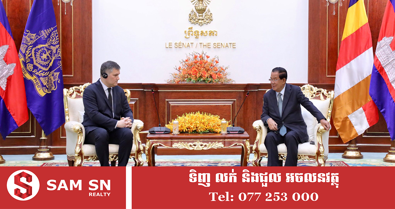 Cambodia-France12 សម្តេចតេជោ ជំរុញឱ្យភាគីបារាំង បង្កើនទំនាក់ទំនងផ្នែកពាណិជ្ជកម្ម សេដ្ឋកិច្ច និងវិនិយោគ