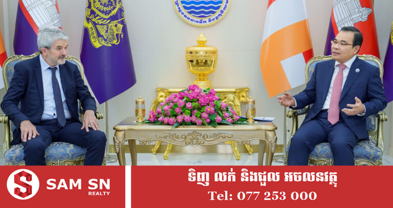 រដ្ឋមន្ត្រីធនធានទឹក ទទួលជួបក្រុមហ៊ុនបារាំងពិភាក្សាលើការគ្រប់គ្រងធនធានទឹក