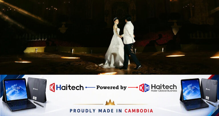កូនក្រមុំរបស់លោកនាយកផ្នែកអភិវឌ្ឍអាជីវកម្ម​ប៉េង ហួត គ្រុប ជ្រើសរើសរ៉ូបកូនក្រមុំ ច្នៃឡើងដោយជាងក្នុងស្រុក​