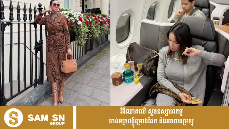 សេដ្ឋិនី ទ្រី ដាណា កាន់កាបូបដៃ Christian Dior ពណ៌ត្នោតតម្លៃជាង ៥ ពាន់ដុល្លារ
